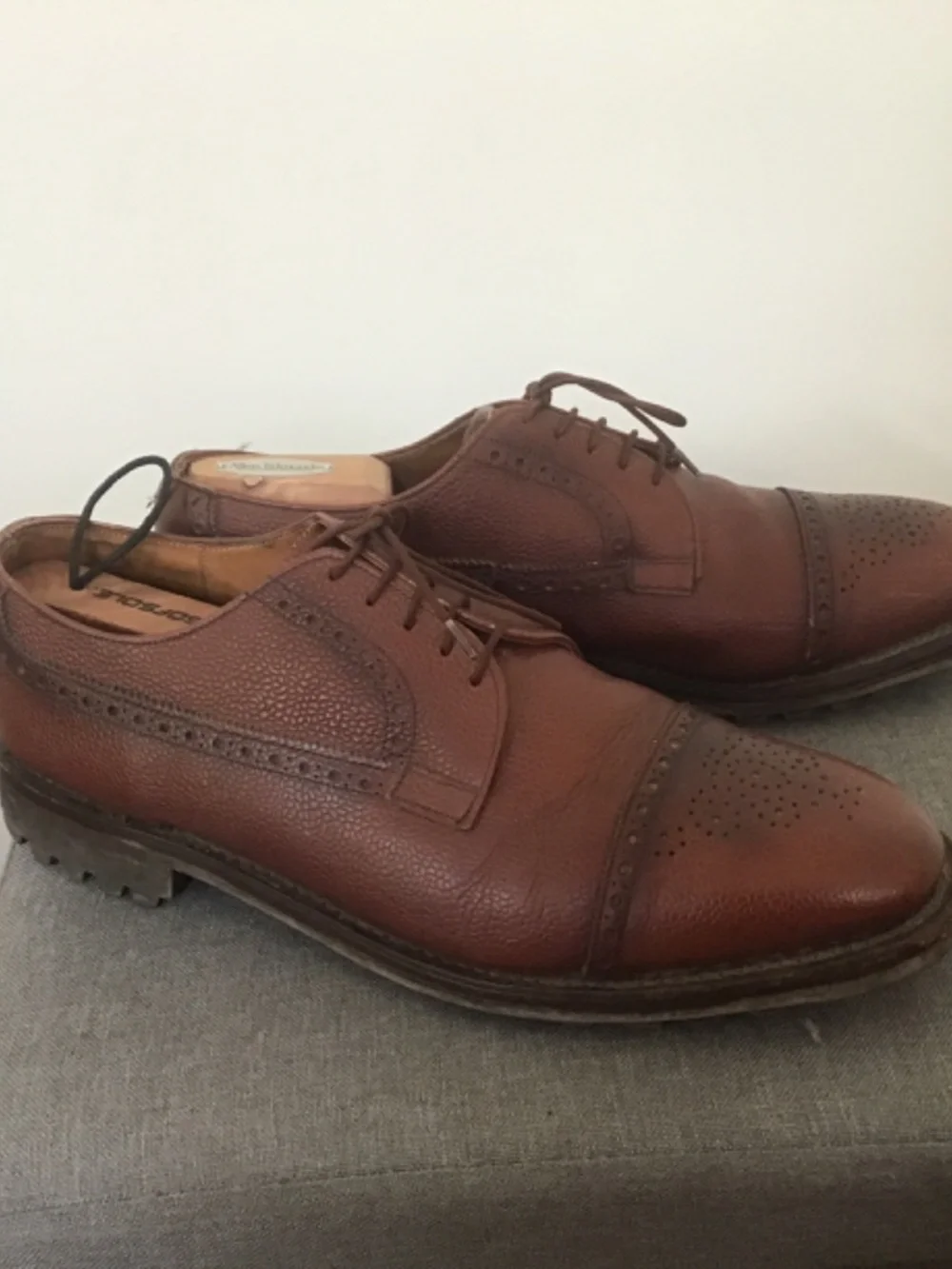 K Shoes Made in England Pebble Grained Goodyear Welted UK 11 US 11.5 - 12